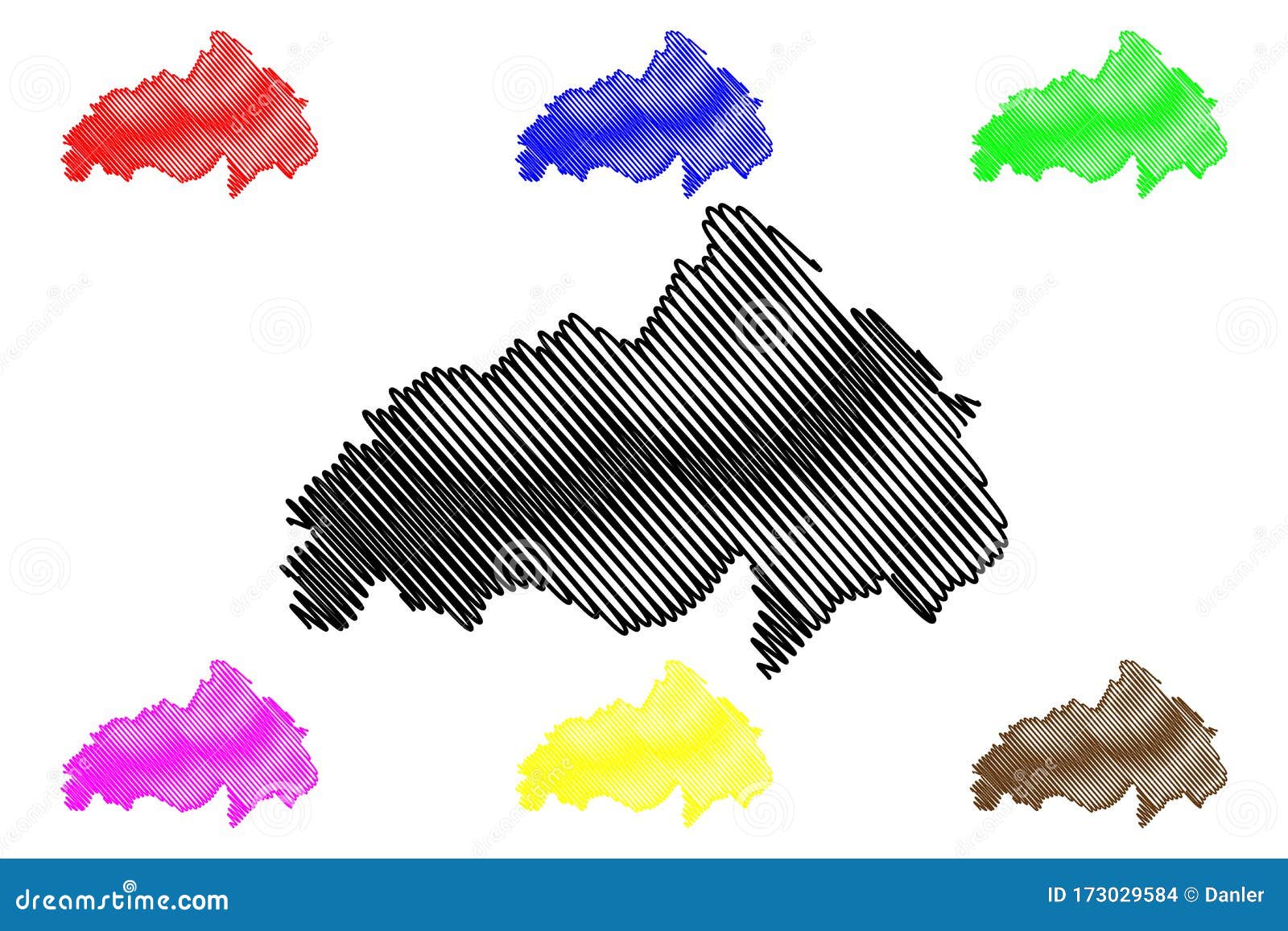 berea district districts of lesotho, kingdom of lesotho map  , scribble sketch berea map
