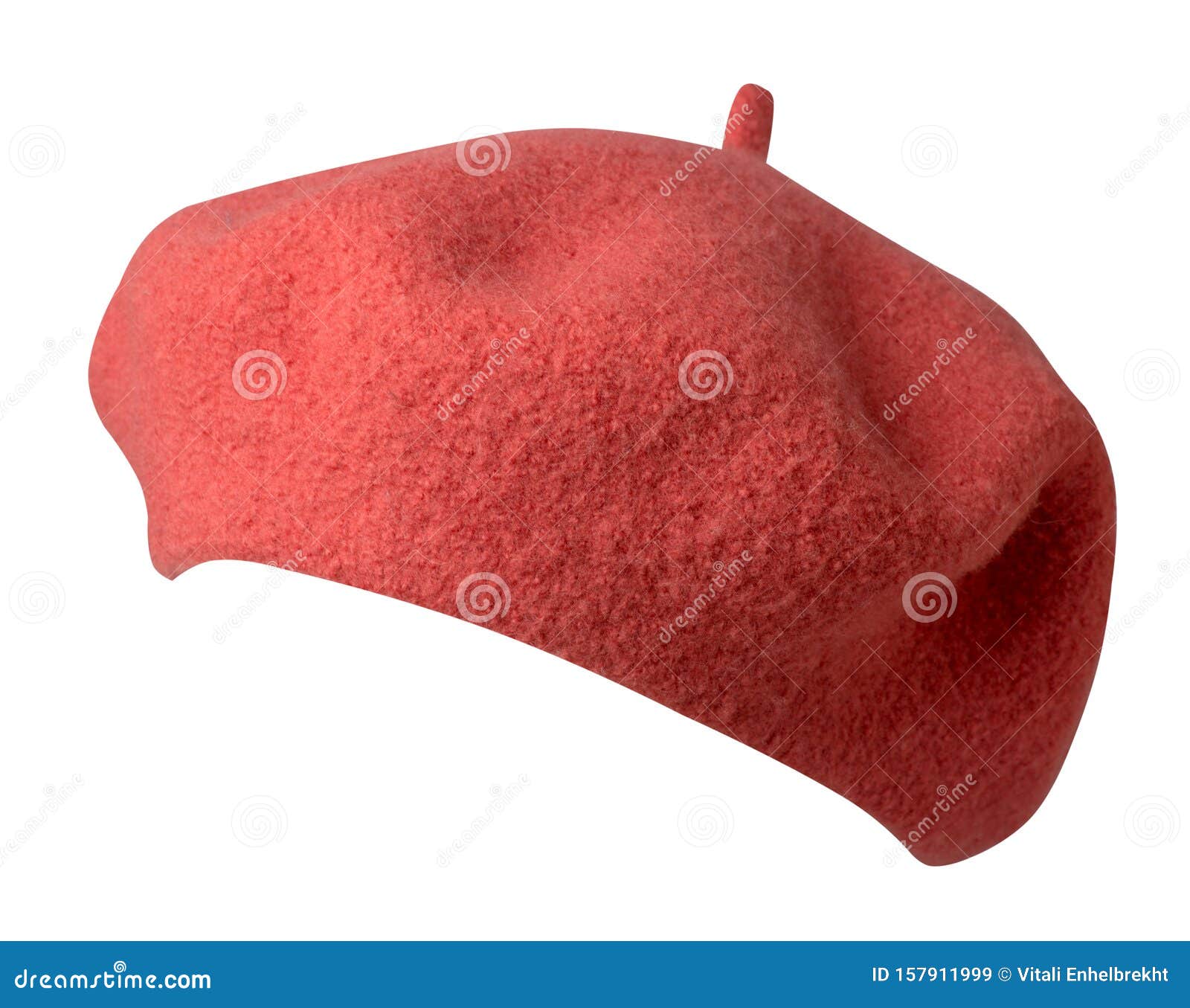 Beret Isolated on White Background. Hat Female Beret Stock Image ...