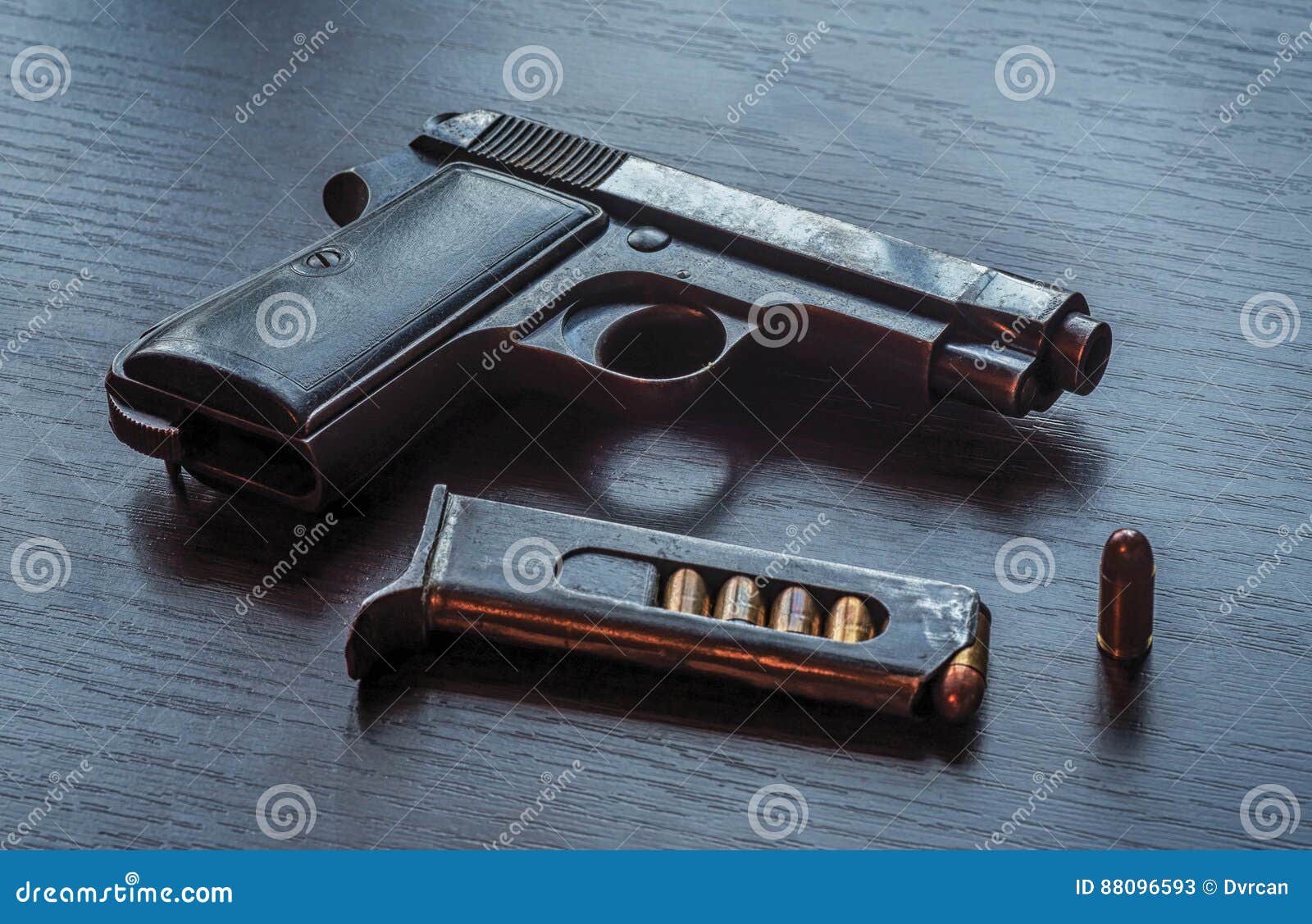 beretta pistol with bullet magazine