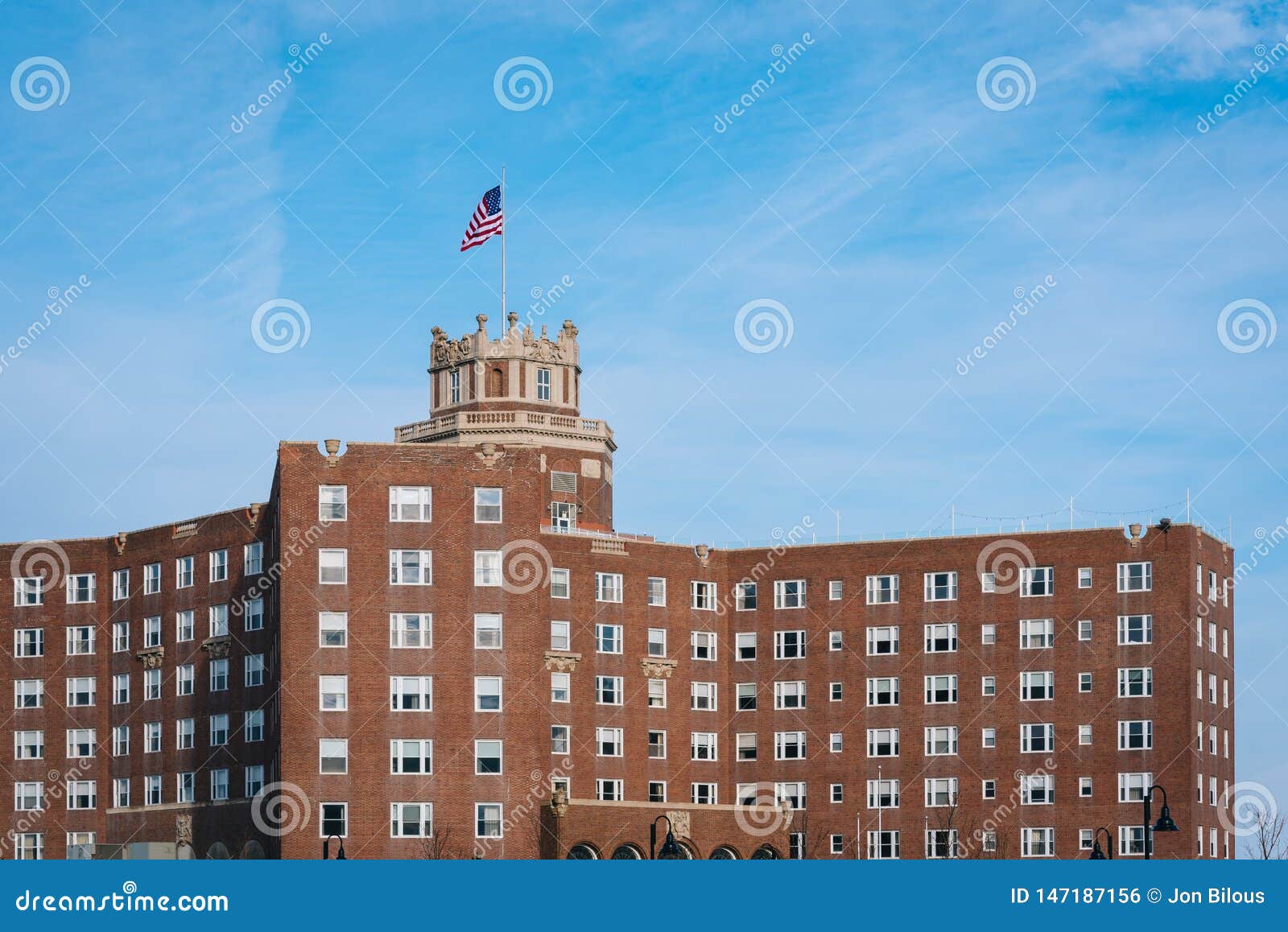 The Berkeley Oceanfront Hotel in Asbury Park, New Jersey Stock Photo