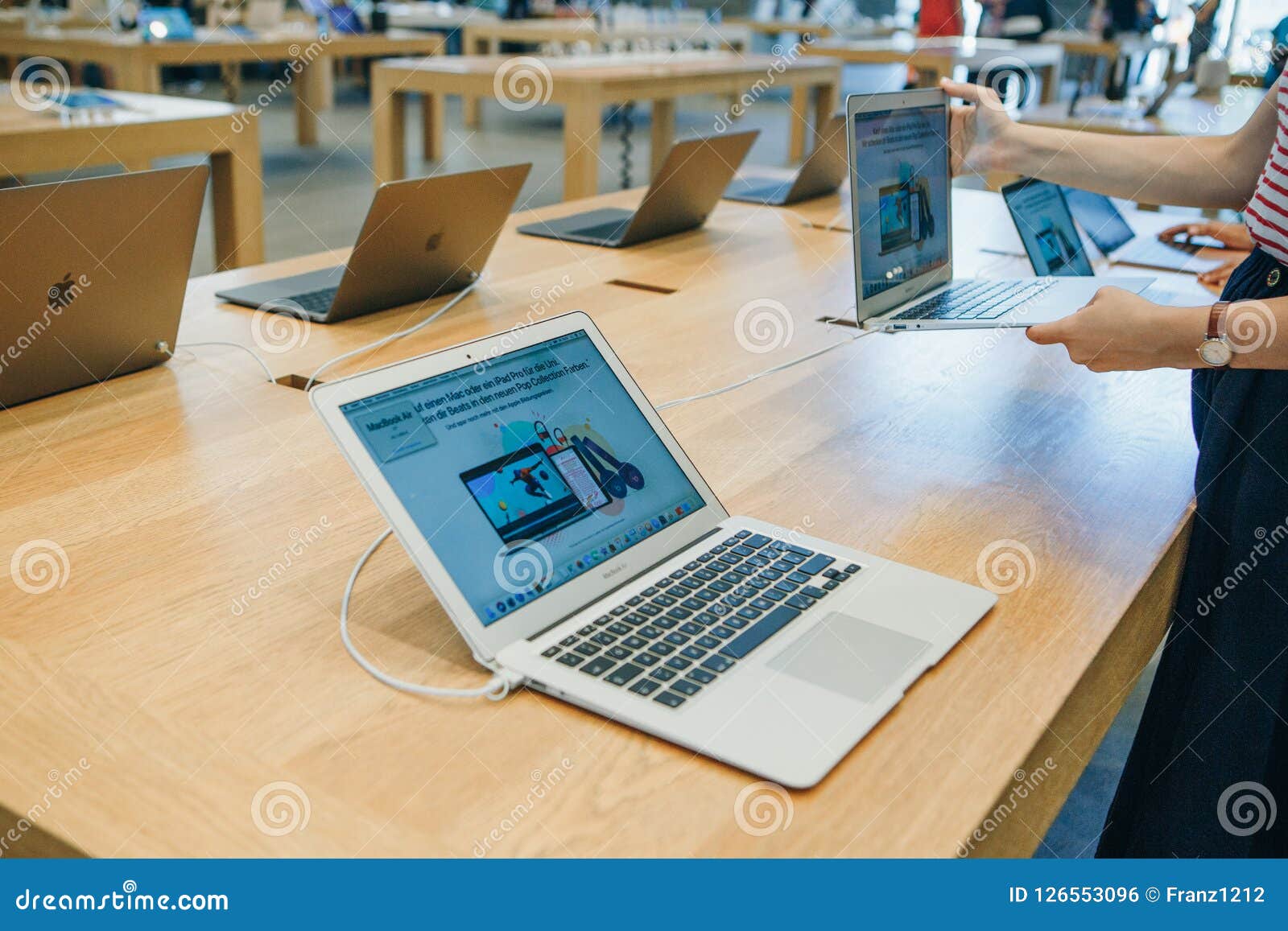 Retail Sale Of New Macbooks In The Official Store Of Apple In
