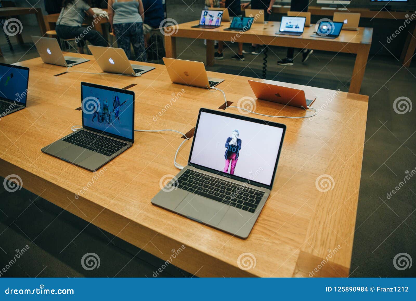 Retail Sale Of New Macbooks In The Official Store Of Apple In