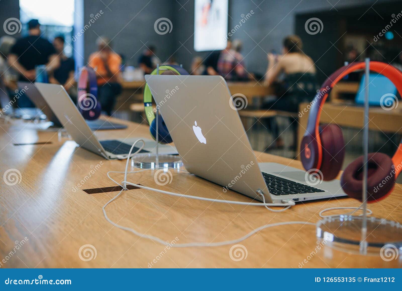 Retail Sale Of New Macbooks In The Official Store Of Apple In