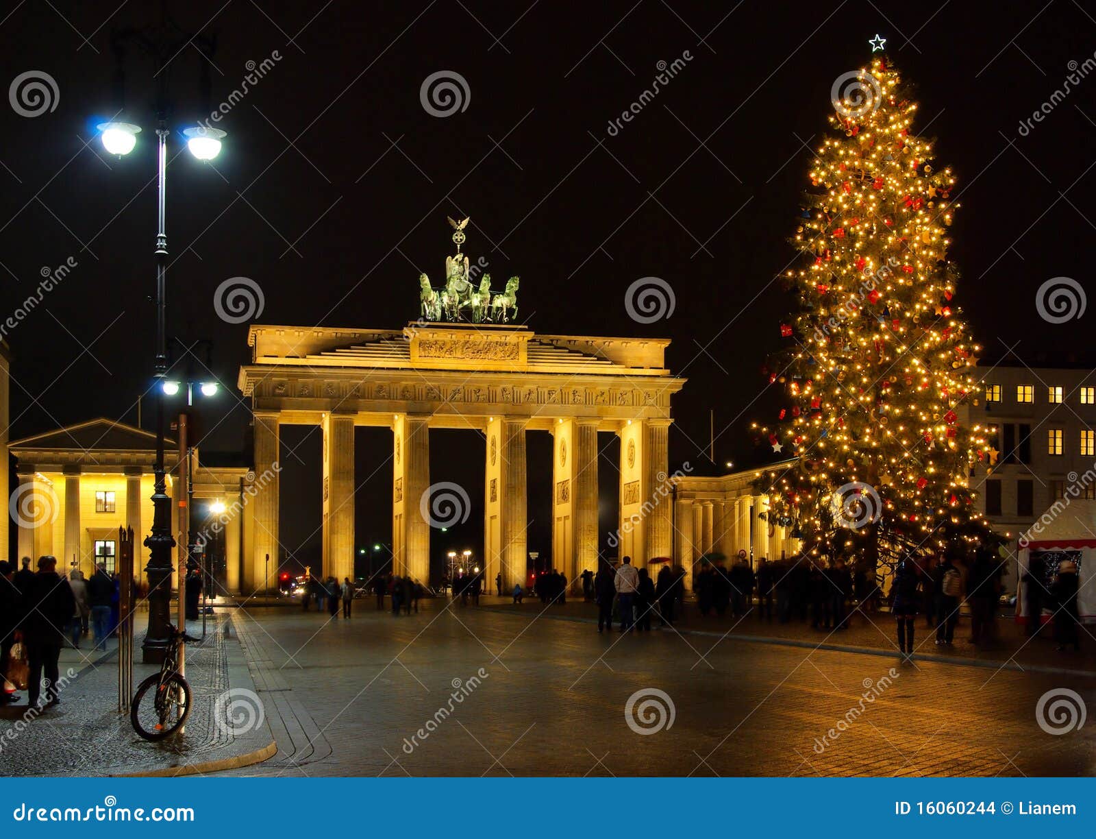 Berlin Brandenburg Gate Christmas Stock Photo Image of landmark