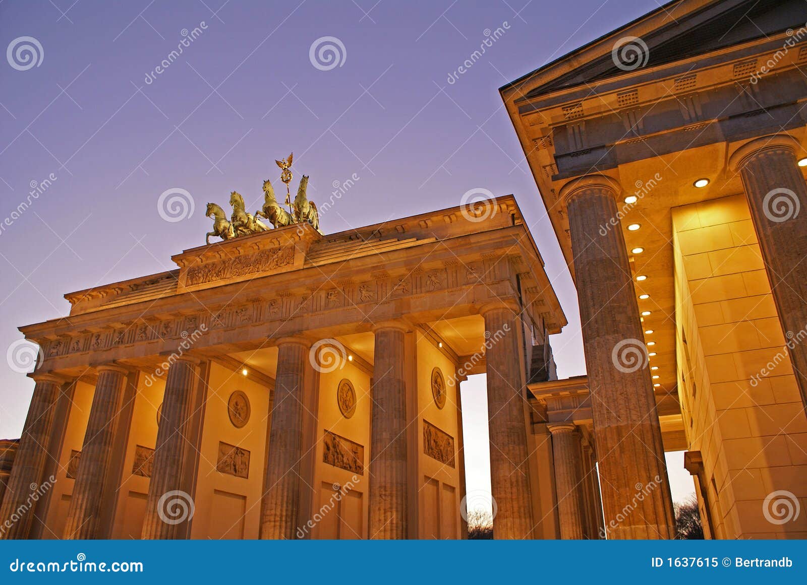 berlin brandenburg gate at nig