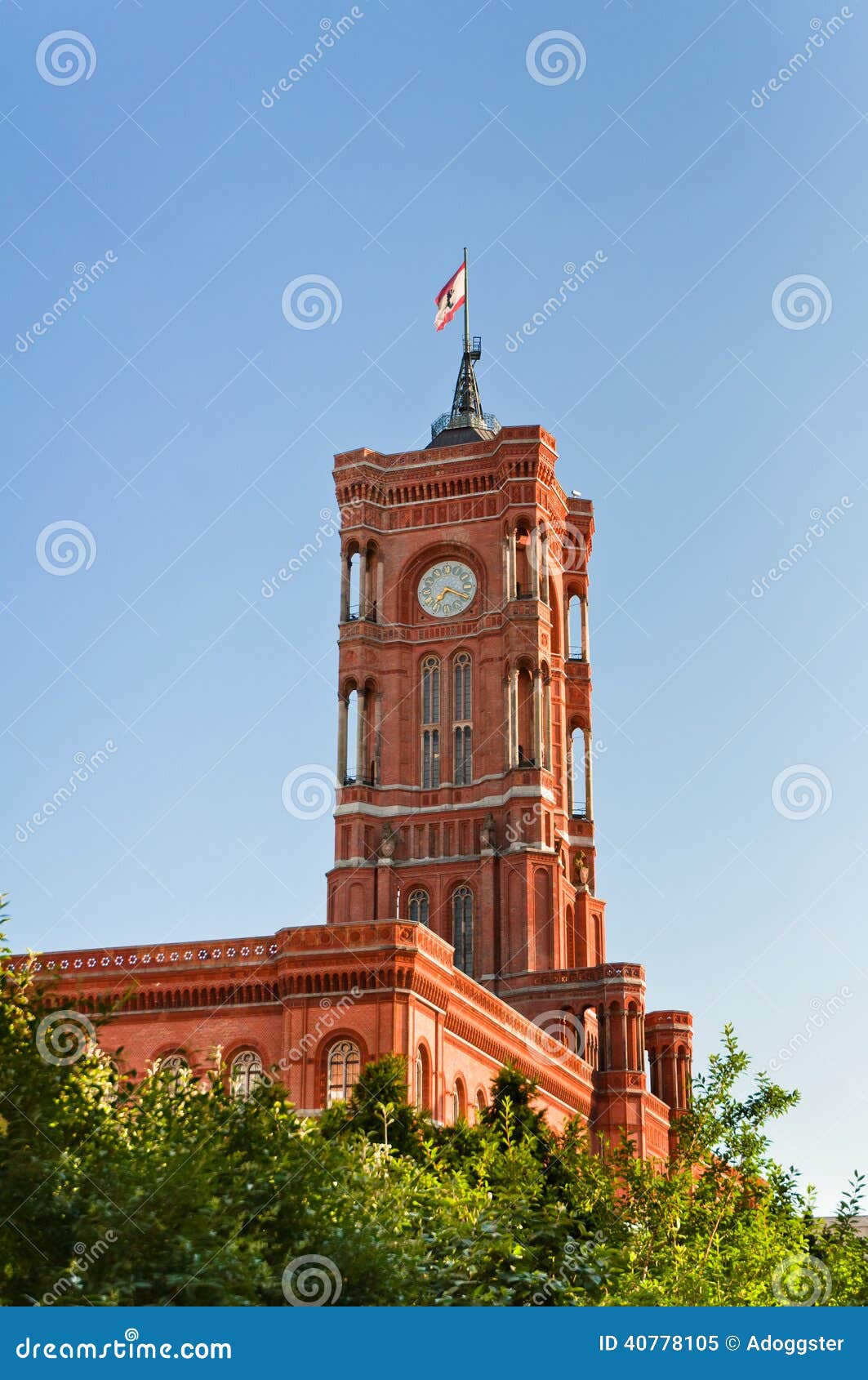 Berlin City Hall stock image. Image of sunny, viewpoint - 40778105