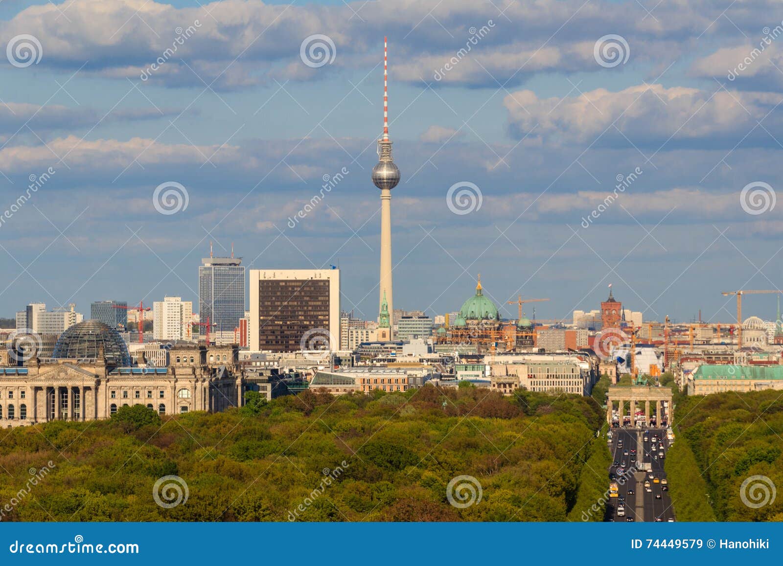 Berlin City Skyline - Berlin Skyline Stock Image - Image of tower