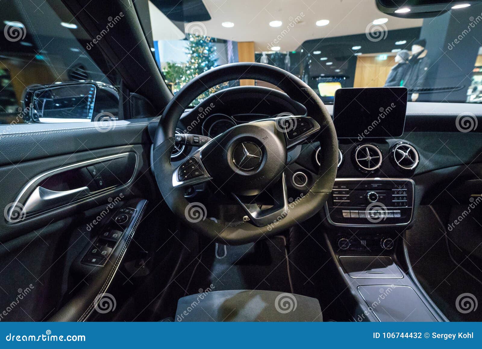 Interior Of Subcompact Executive Car Mercedes Benz Cla Class