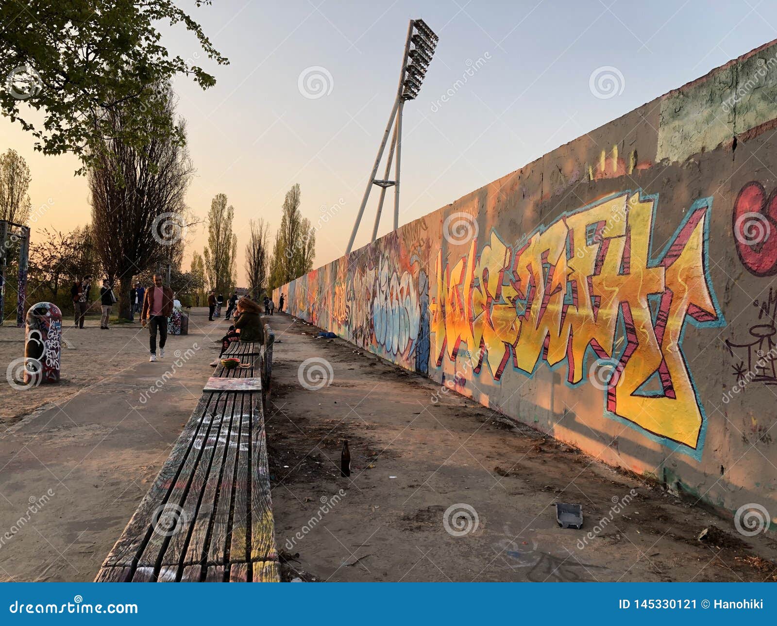 Graffiti Wall At Park Mauerpark In Berlin Prenzlauerberg Editorial Photo Image Of Outdoor Seat