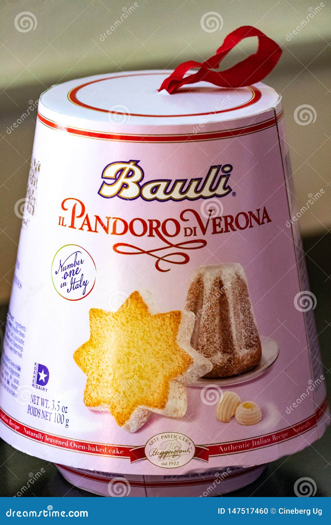Italian Pandoro Bauli editorial image. Image of holiday - 147517460