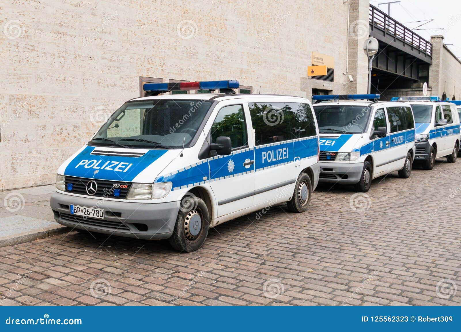 German Polizei Car. Polizei is the German Word for Police