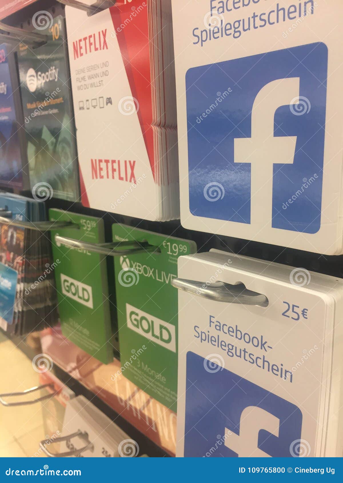 Different Gift Cards of Many Brands Such As , Netflix, Xbox, Google  Play, Best Buy, Spotify Editorial Photo - Image of play, discount: 178512156