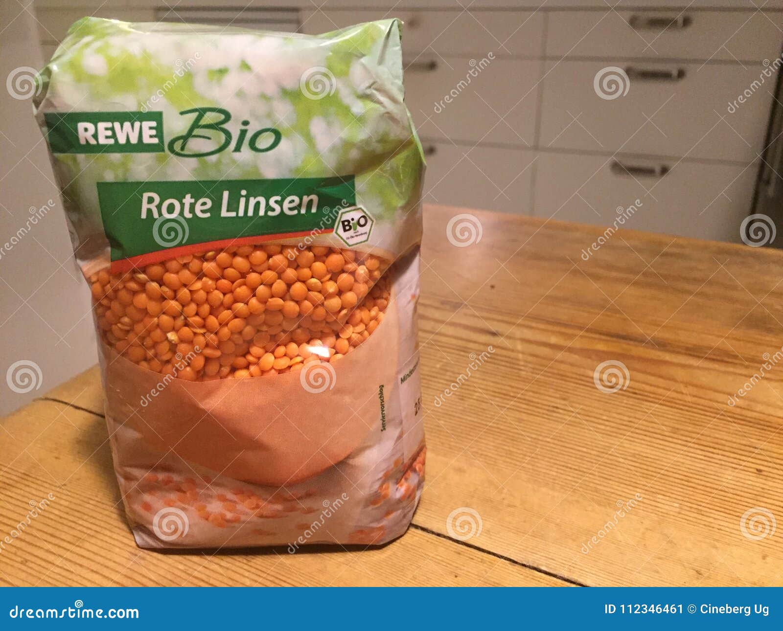 REWE Bio red lentils editorial photo. Image of healthy - 112346461