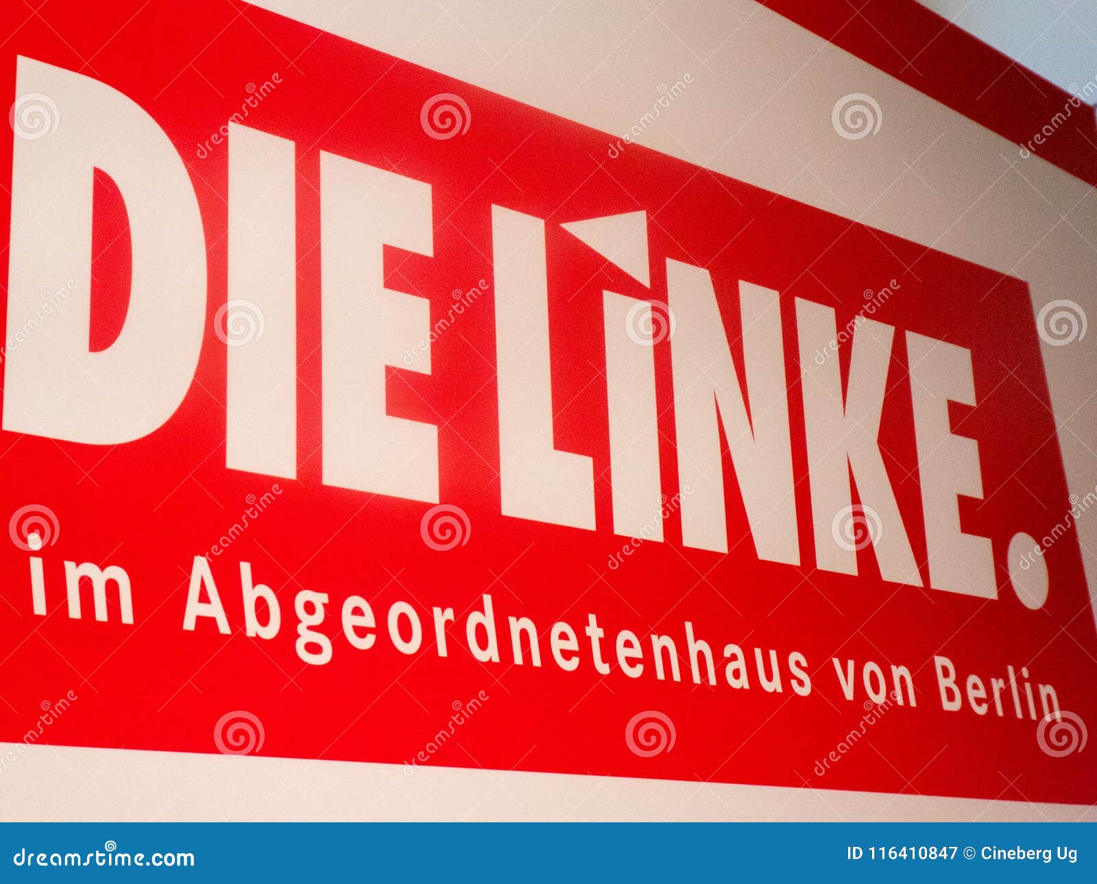 Banner Of The German Political Party Die Linke Editorial