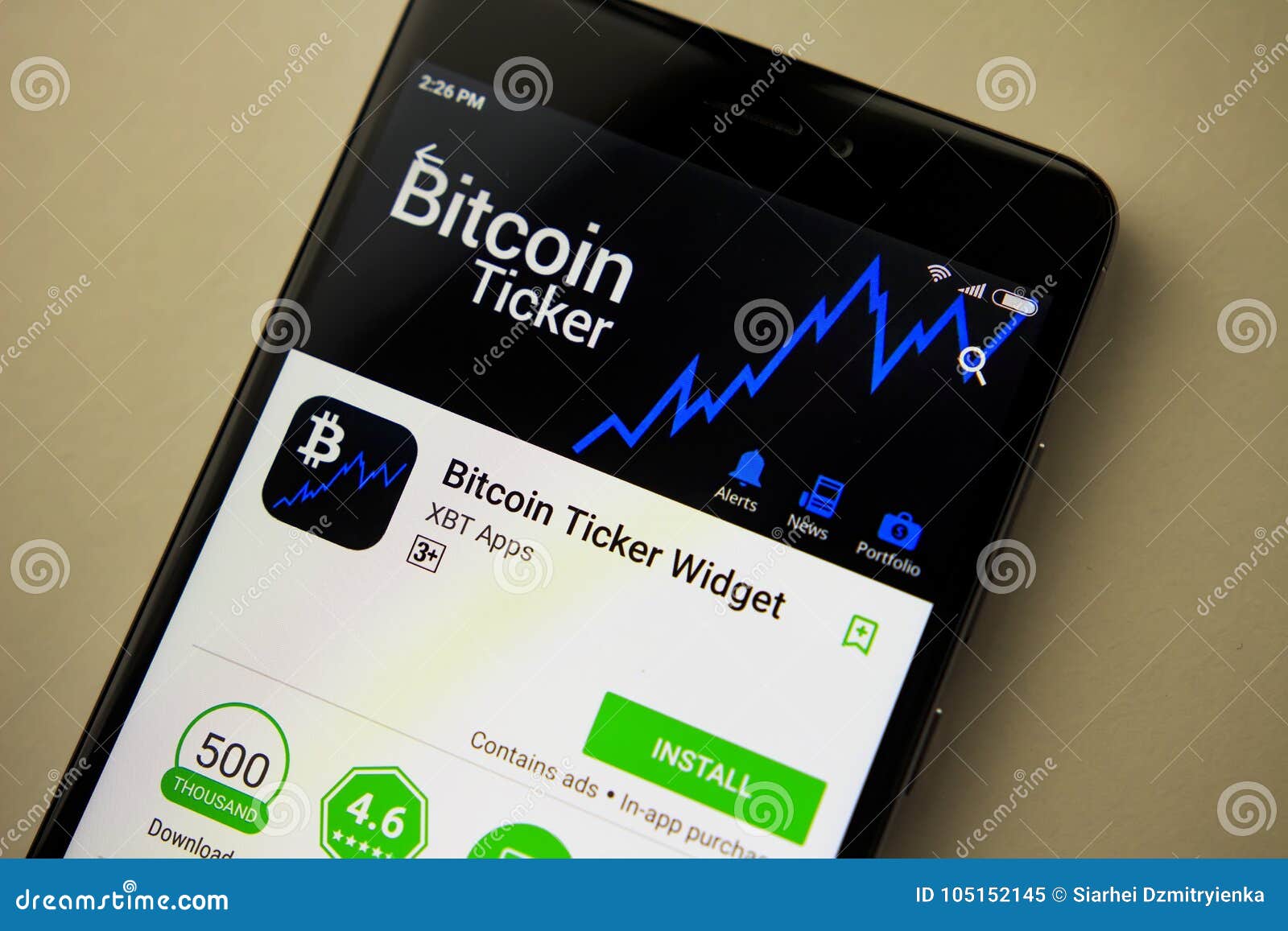 Berlin, Germany - November 19, 2017: Bitcoin Ticker Widget ...