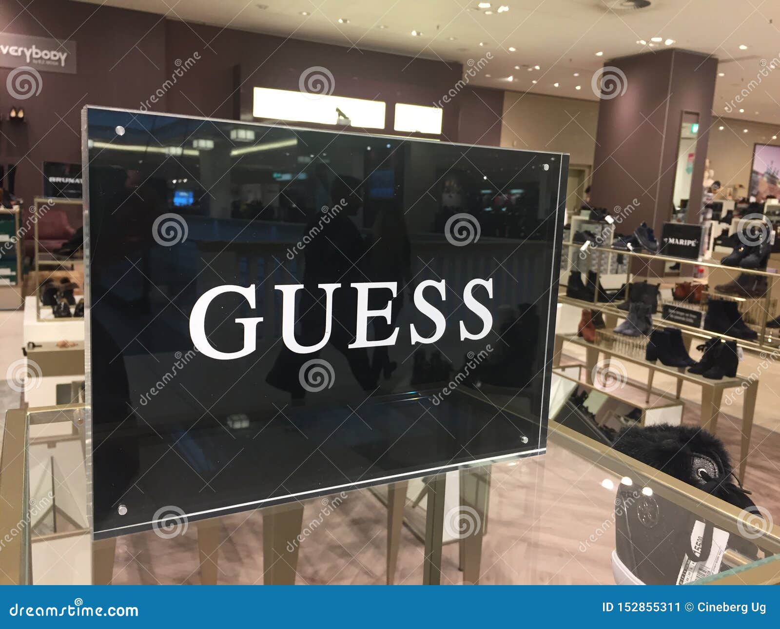 Guess brand sign editorial photo. Image of accessories - 152855311