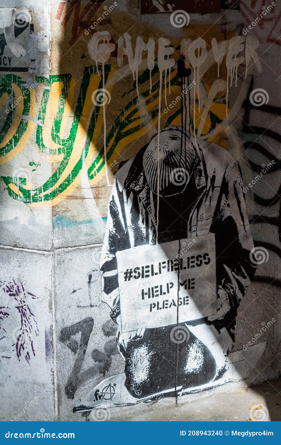 BERLIN GERMANY SEPTEMBER 22 2018: Graffiti and Social Message ...