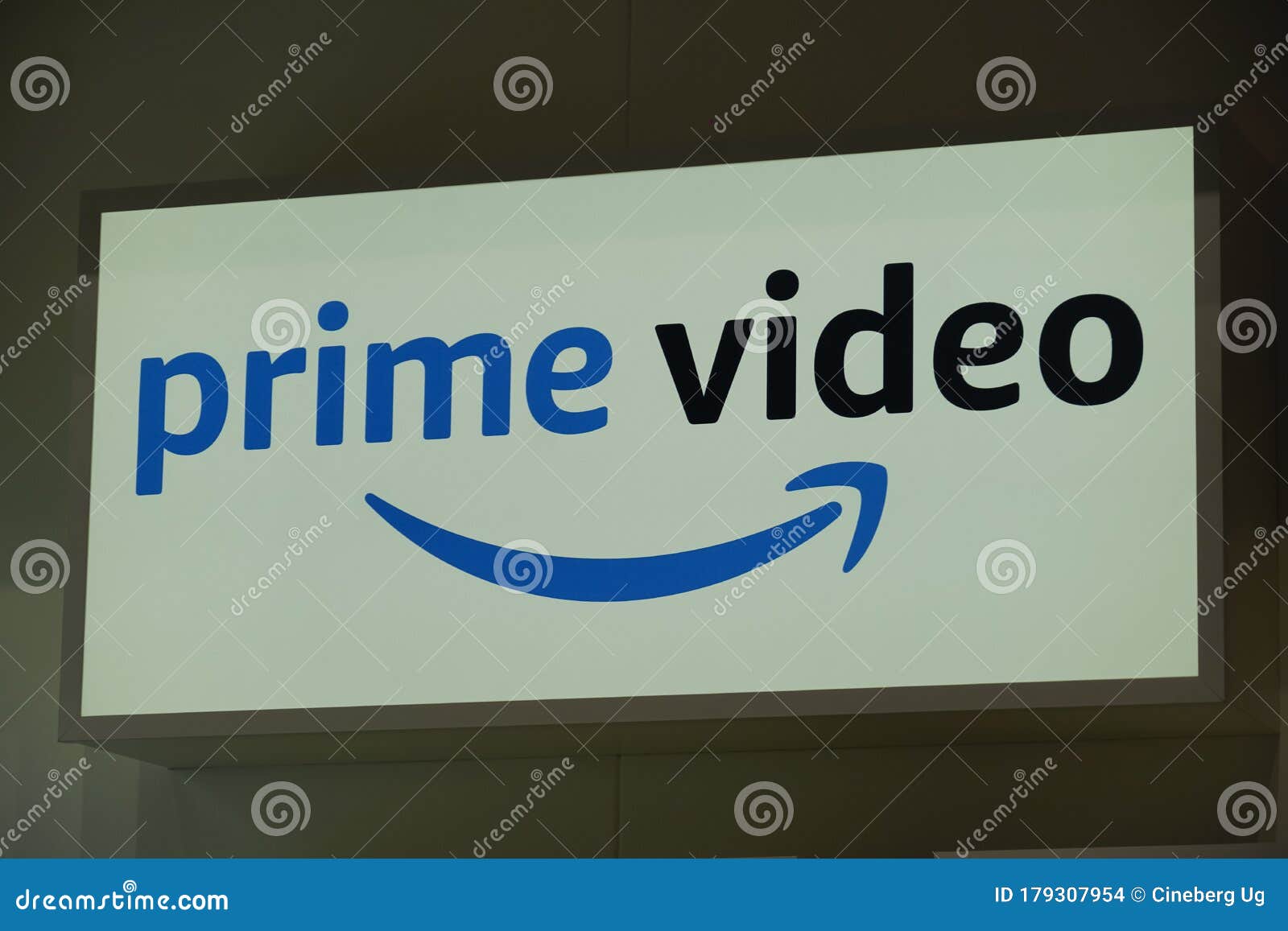 Amazon Prime Video emblem editorial stock image