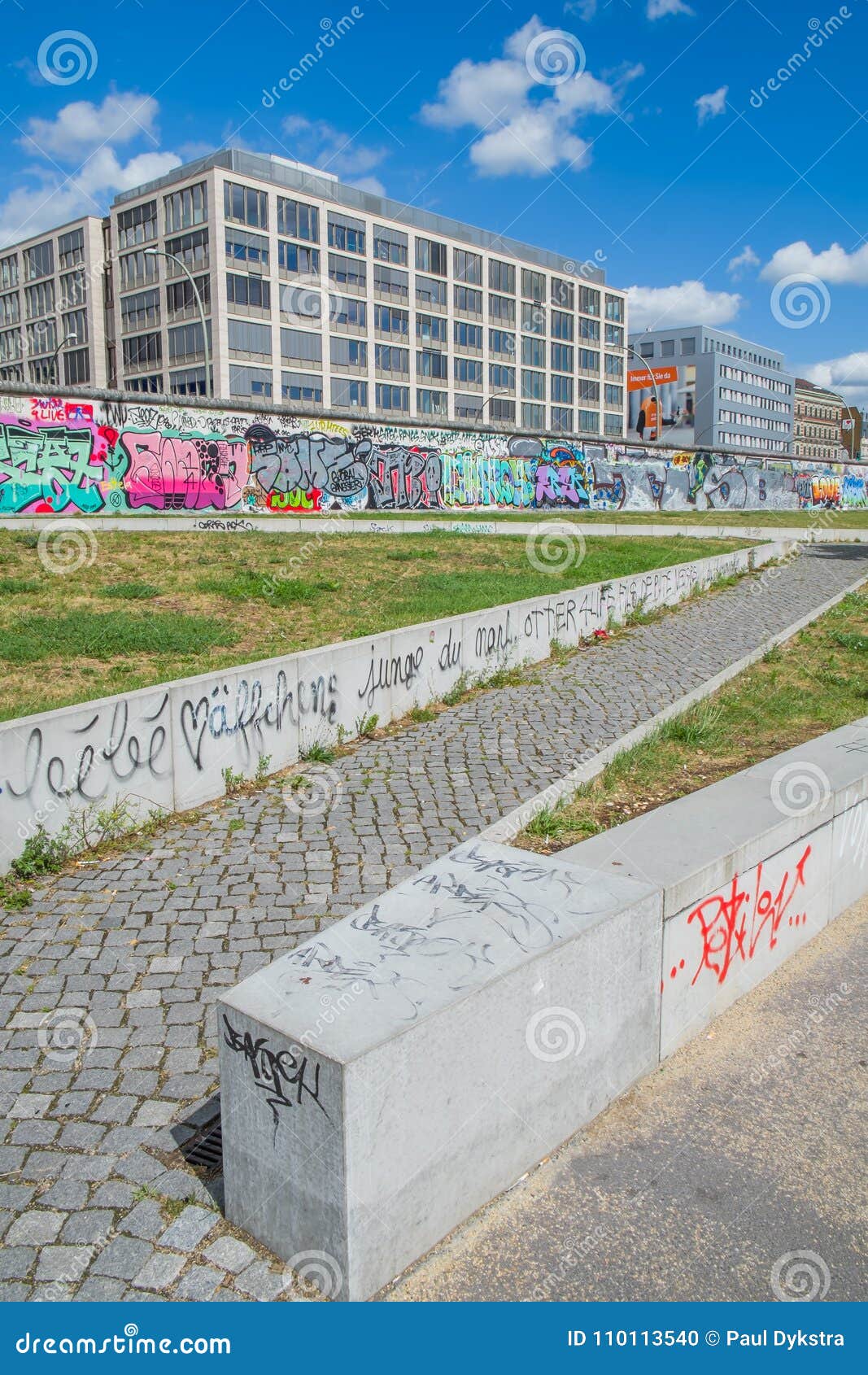 Berlin Wall Graffiti, Berlin, Germany Editorial Image Image of path