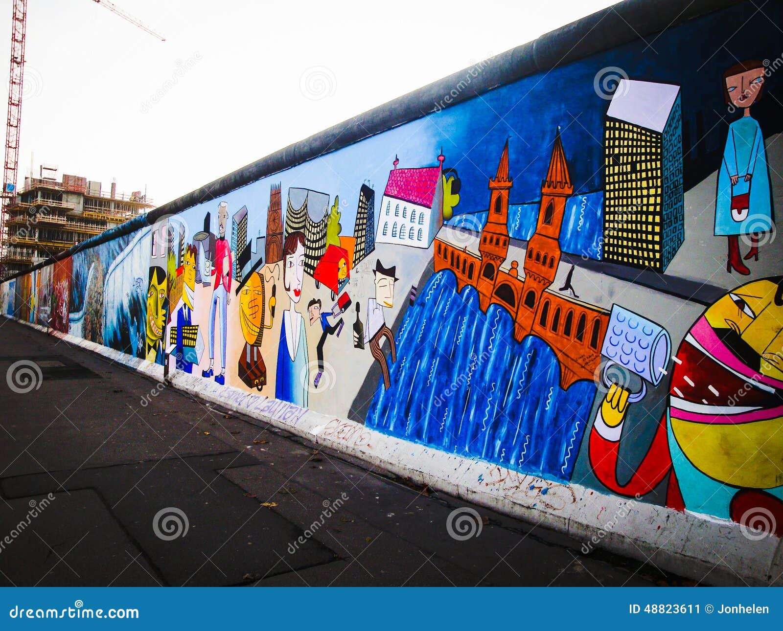 Berlin Wall editorial photo. Image of murals, divide 48823611
