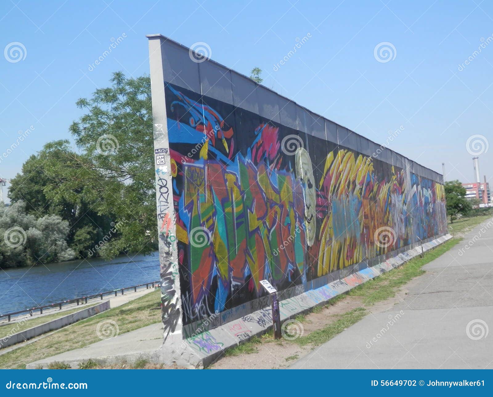 Berlin Wall Section editorial photography. Image of monument 56649702