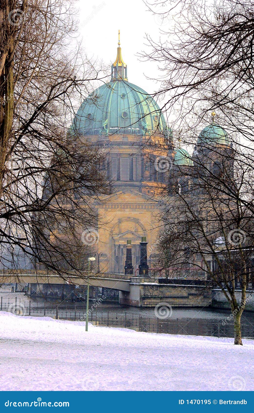 Berlin in Winter stock image. Image of east, bare, dusk - 1470195