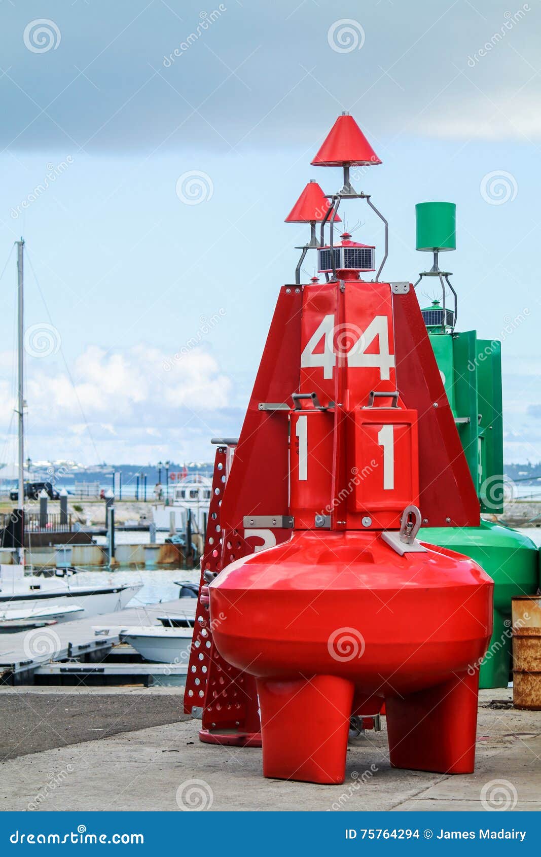 Bermuda Channel Marker Buoys Stock Photo - Image of used, dock