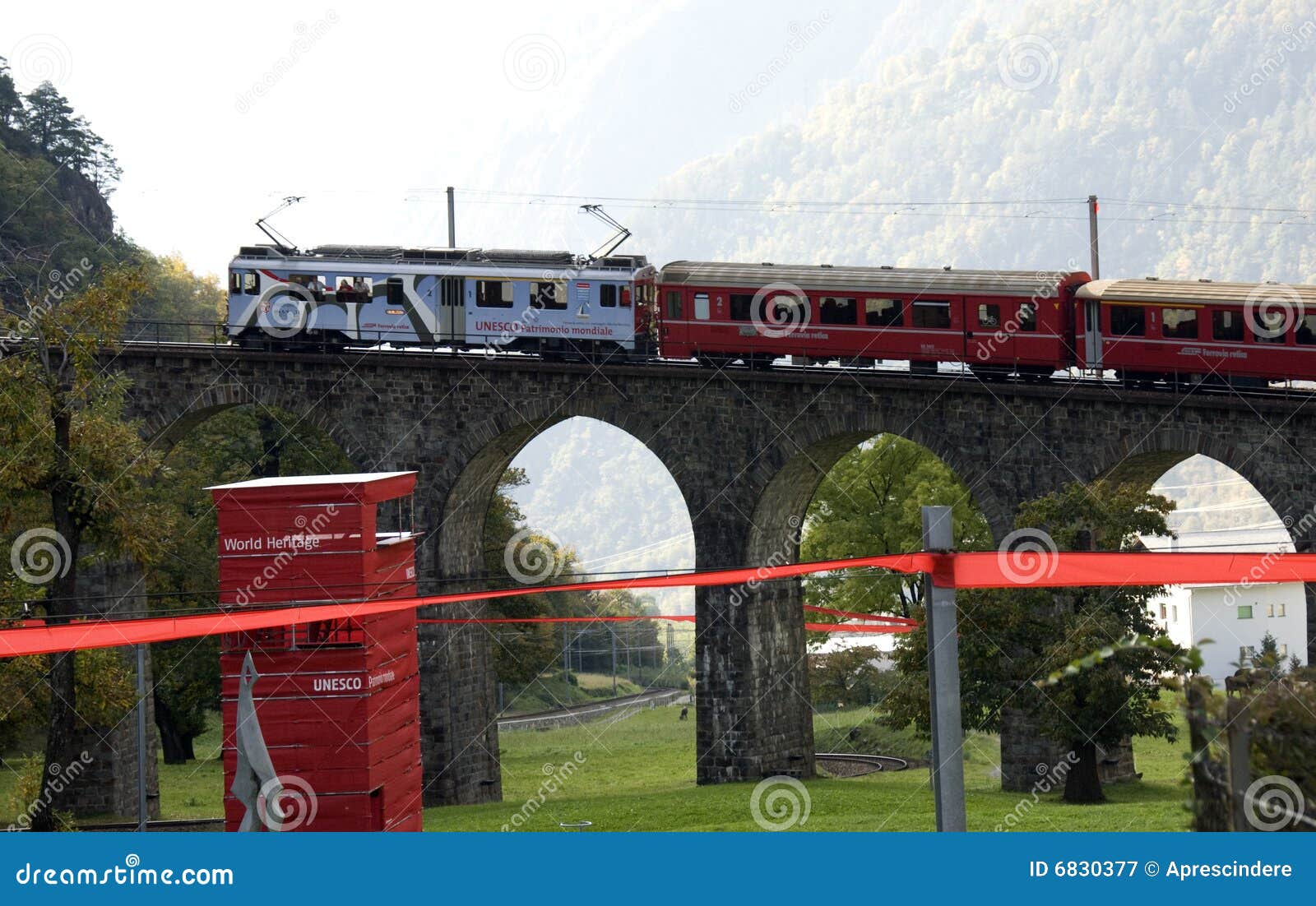 Bernina Express UNESCO World Heritage Editorial Photography Image