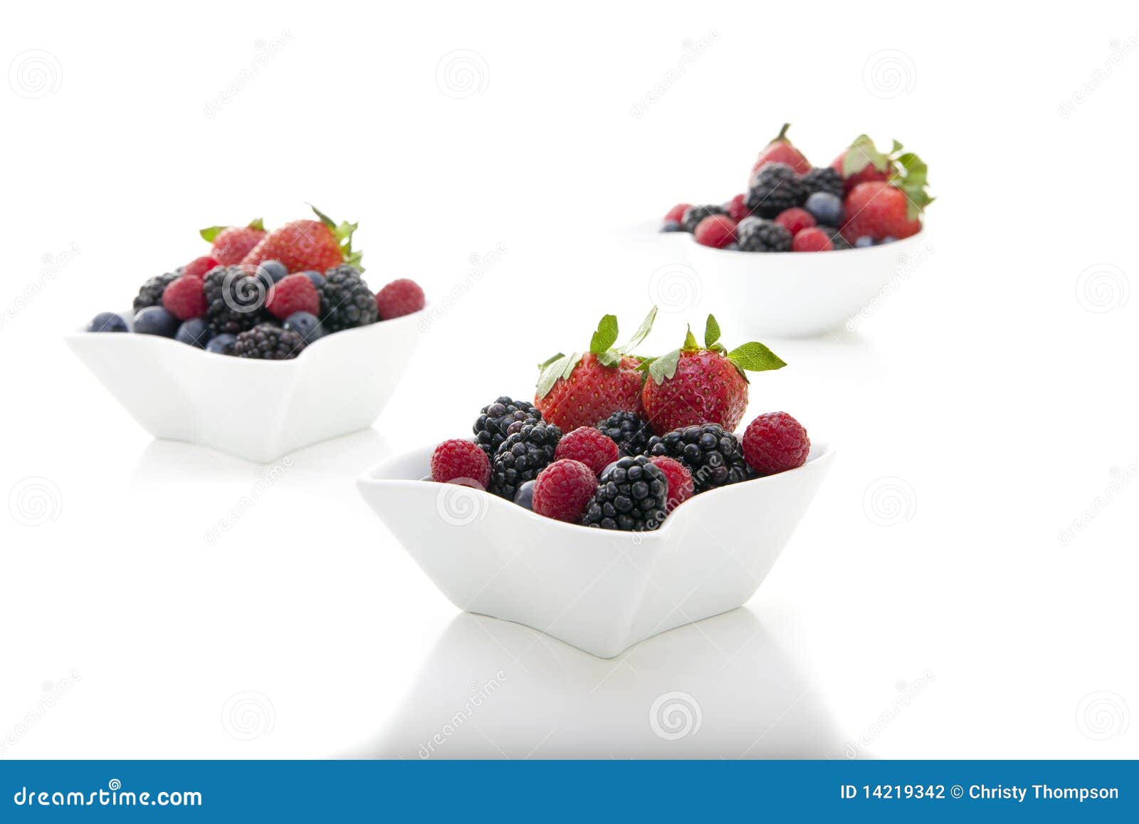 Berries in bowls stock photo. Image of strawberry, cuisine 14219342