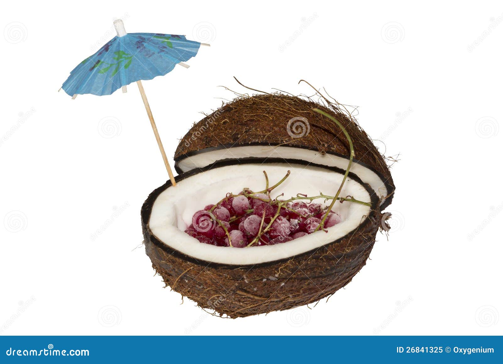 Berries in the coconut stock image. Image of healthy 26841325