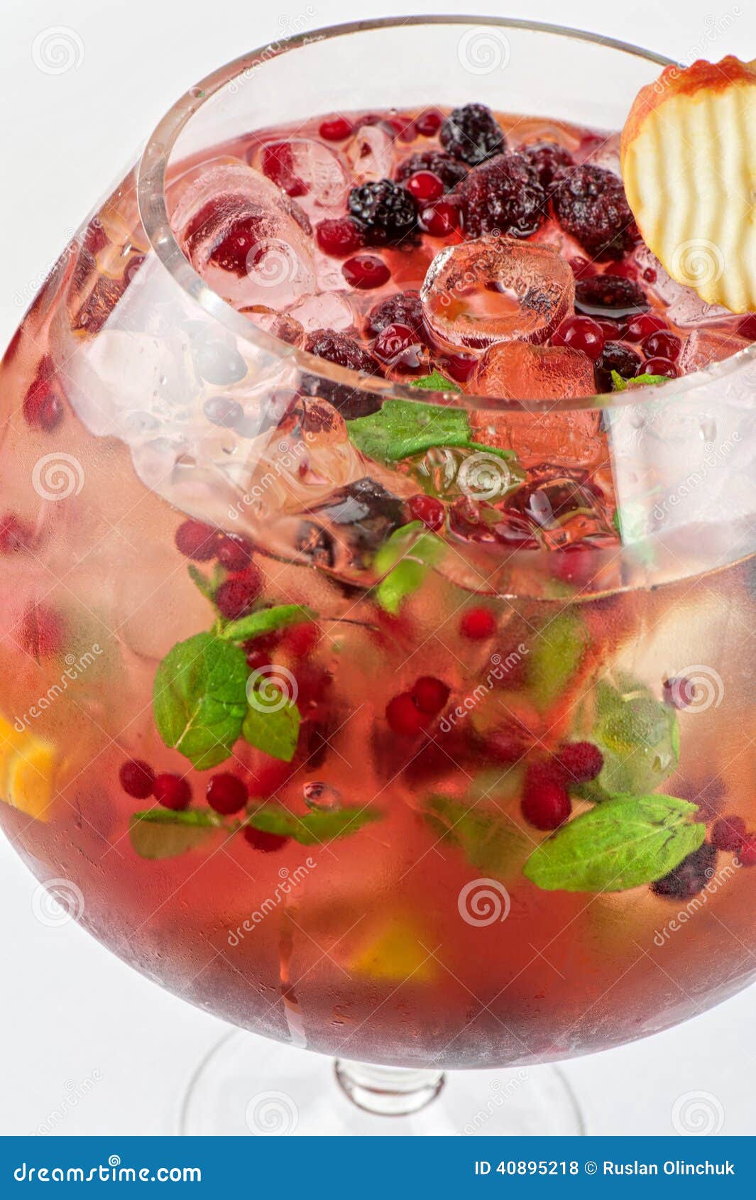 Berries and fruit cocktail stock photo. Image of liquid 40895218