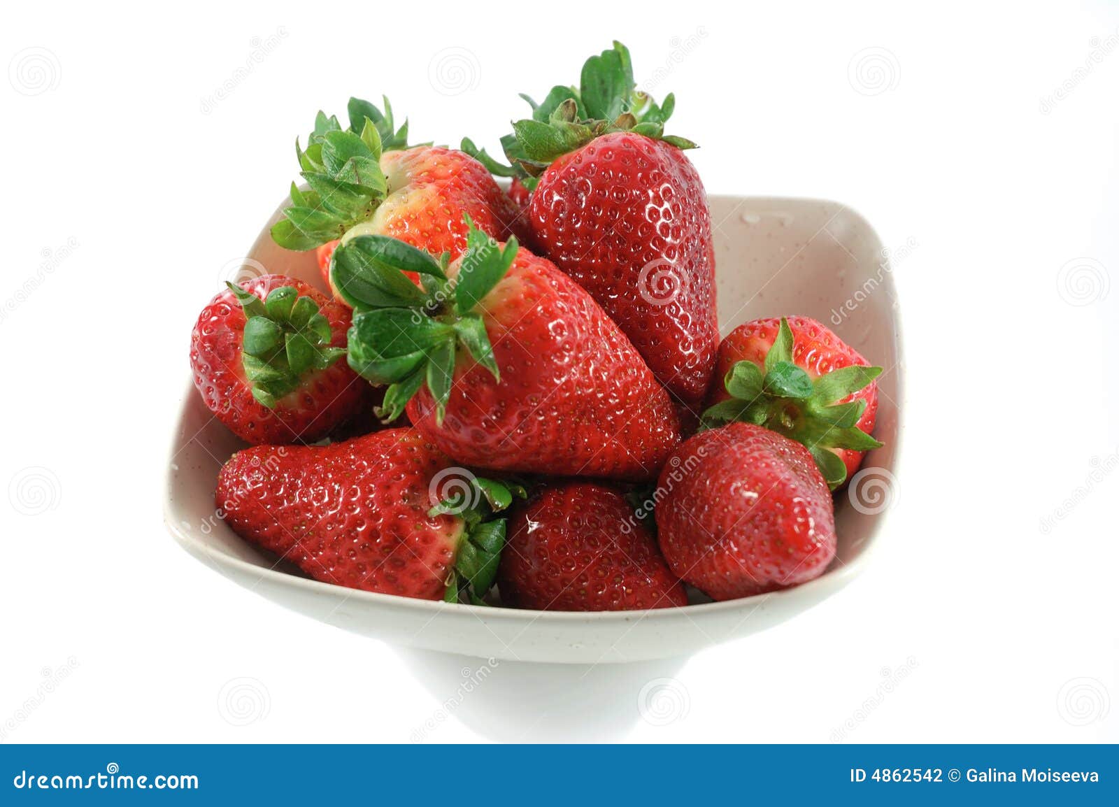 Berries of Strawberry in Small Dish Stock Photo Image of white, macro