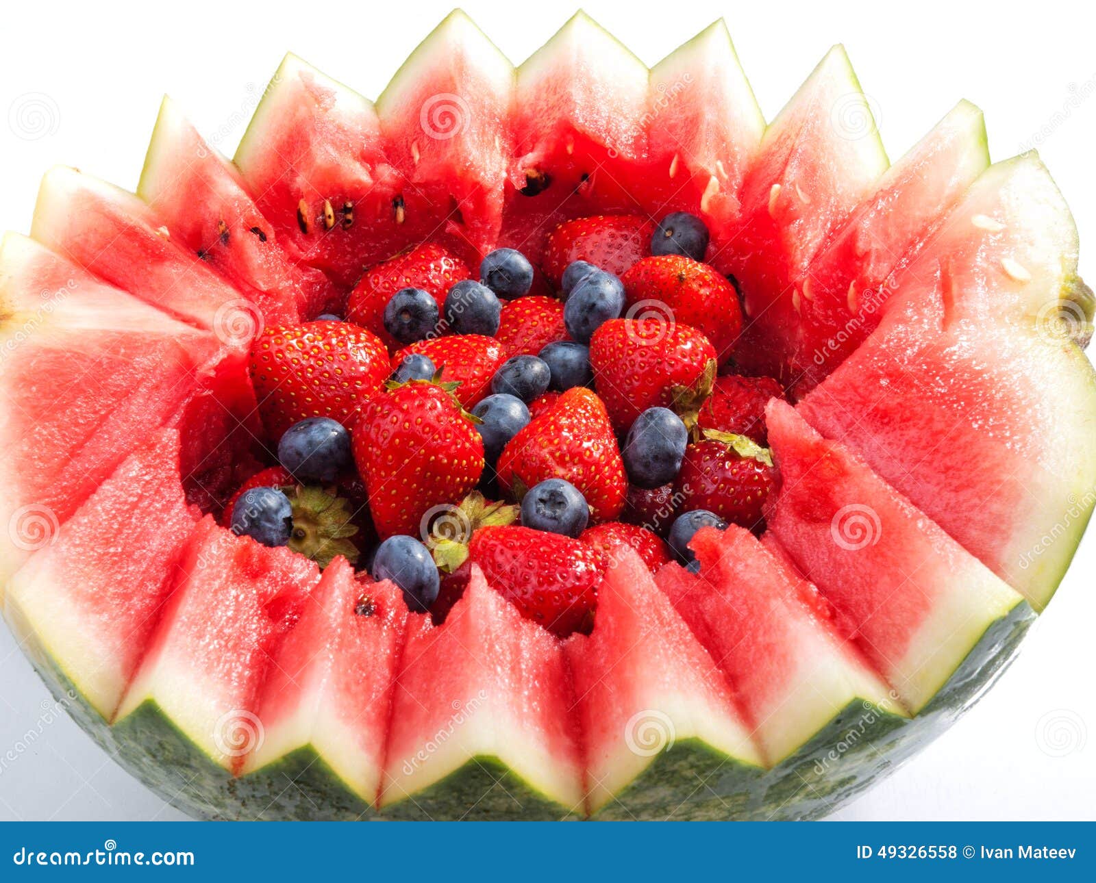 Berries in a watermelon stock photo. Image of food, foreground 49326558