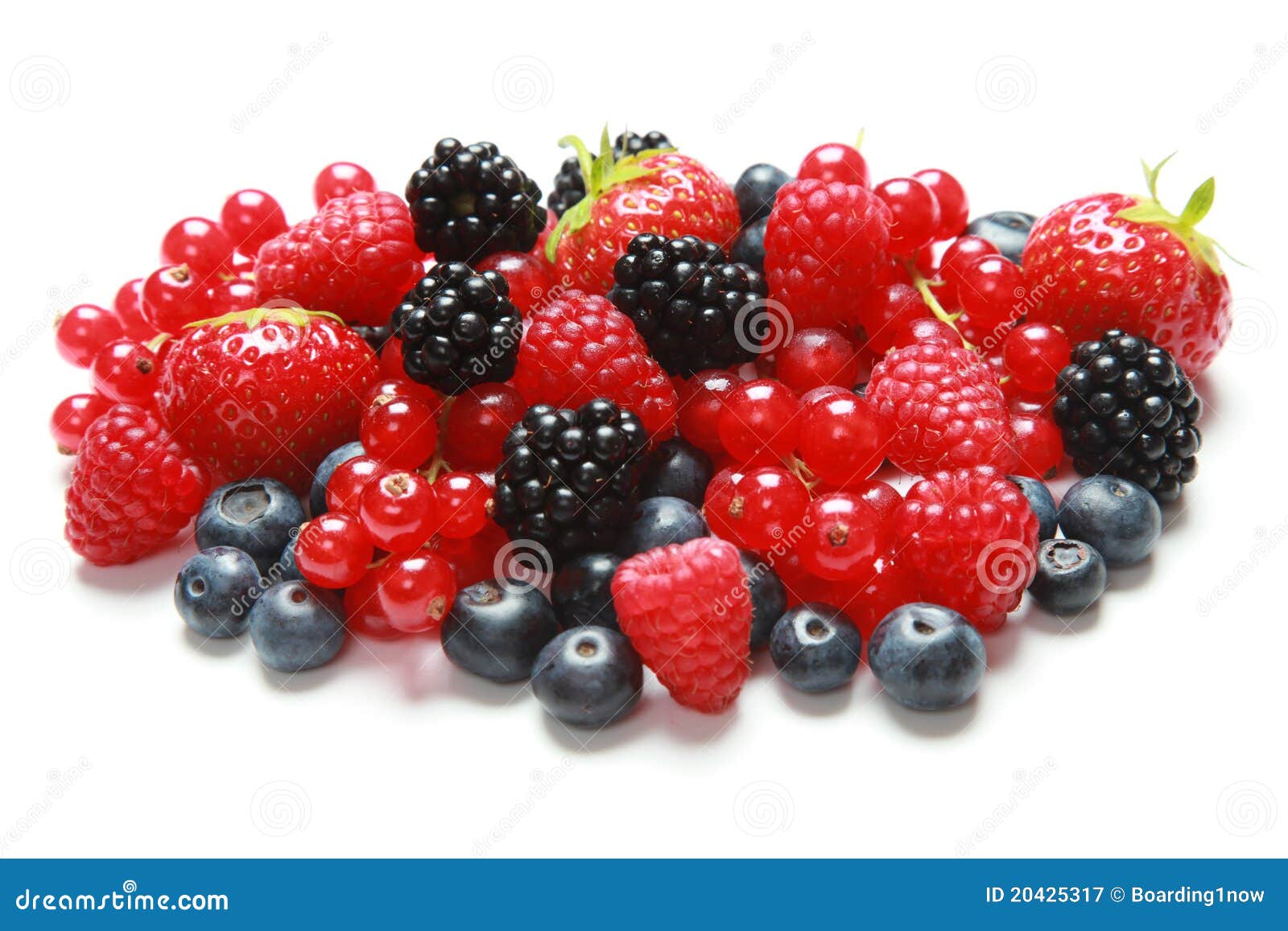 Berries On A White Background Stock Image Image of raspberries