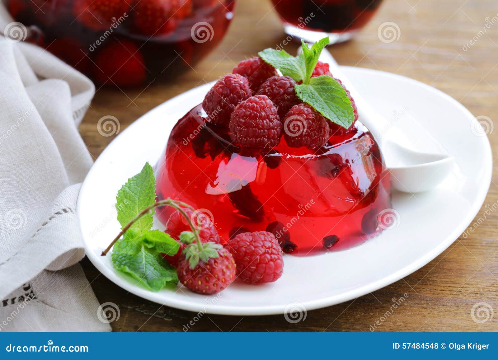 Berry Fruit Jelly with Fresh Berries Stock Photo Image of sugar
