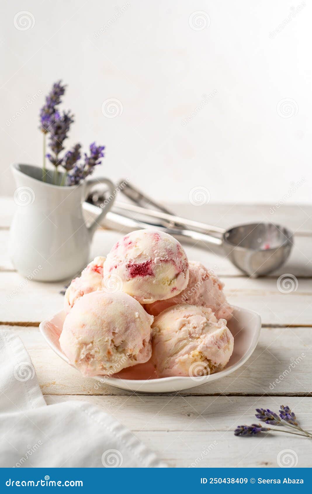 Berry ice cream scoops stock image. Image of gourmet 250438409