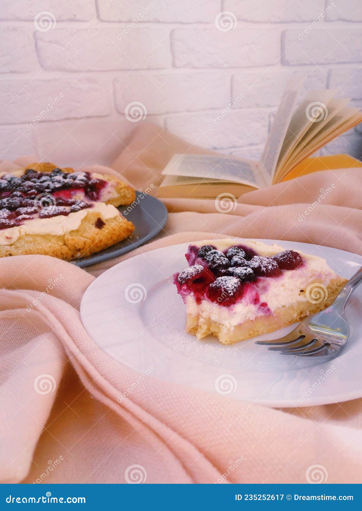 Berry pie stock image. Image of little, piece, food 235252617