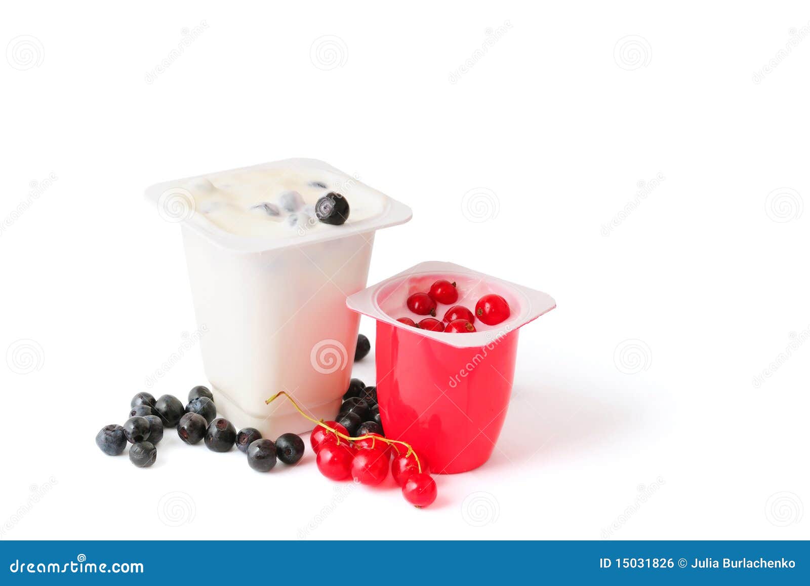 Berry yoghurts stock photo. Image of container, food 15031826