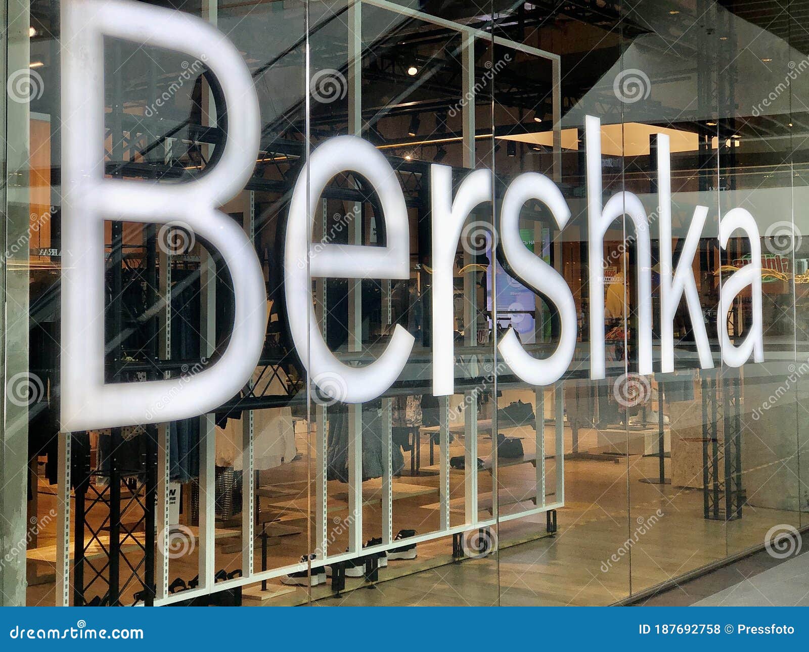 Bershka Retail Store in Moscow, Russia. Editorial Stock Photo - Image ...