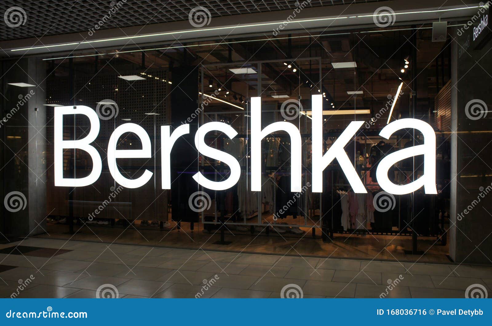 Minsk, Belarus. December, 22. 2019. Bershka Store, Logo, Fashion Wear ...