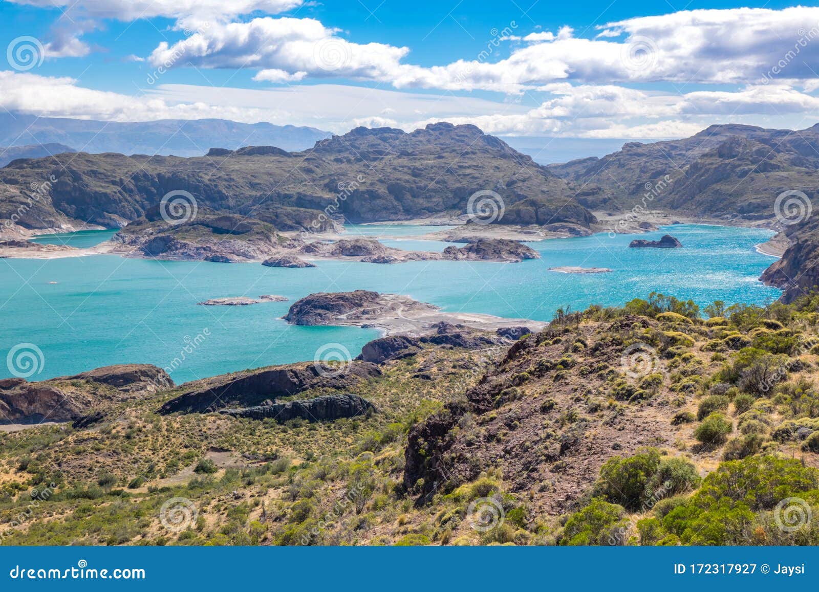 Bertran Lake And Mountains Beautiful Landscape Chile Patagonia South