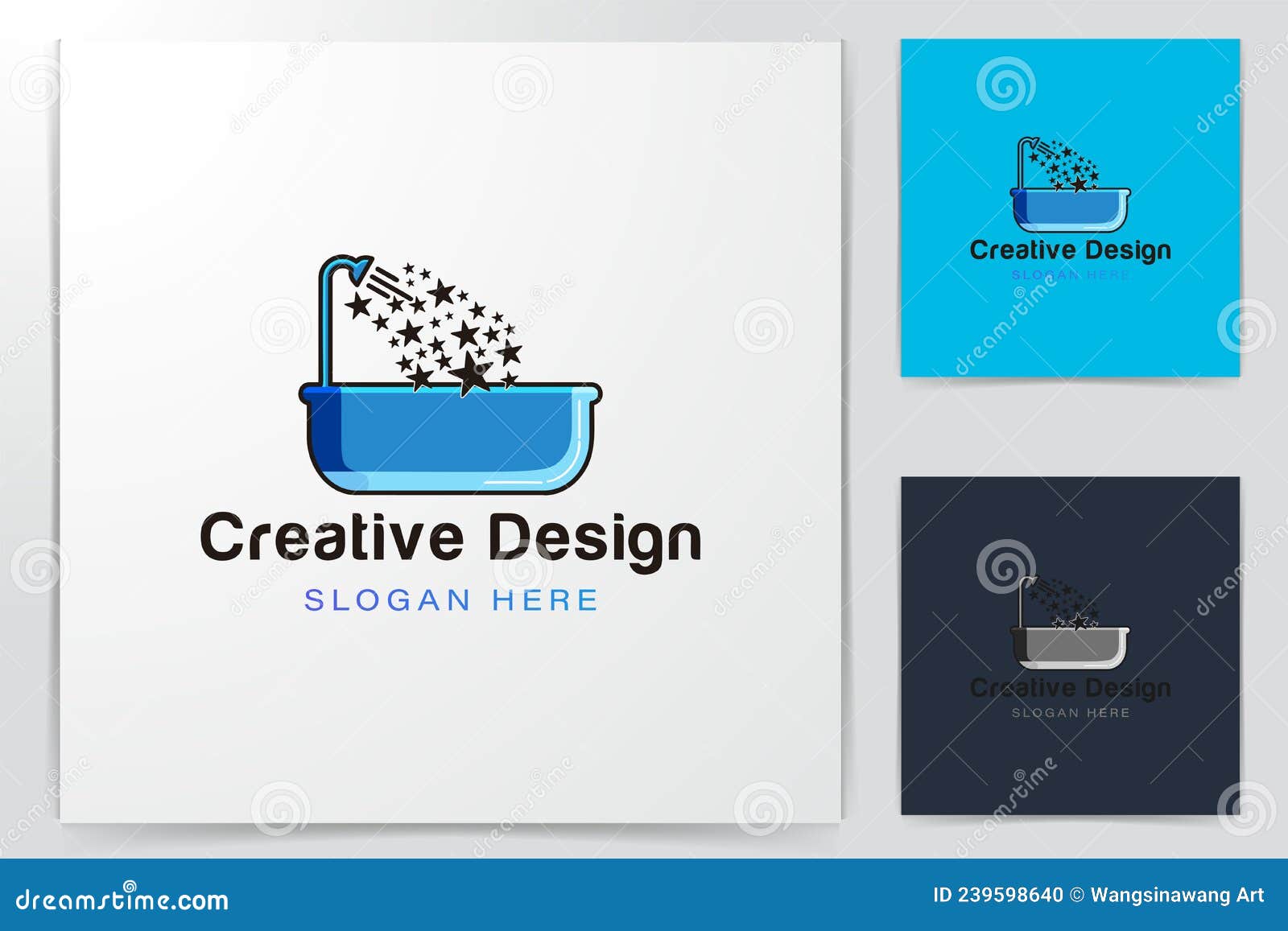 Best Bath Logo Ideas. Inspiration Logo Design. Template Vector Illustration Stock Vector