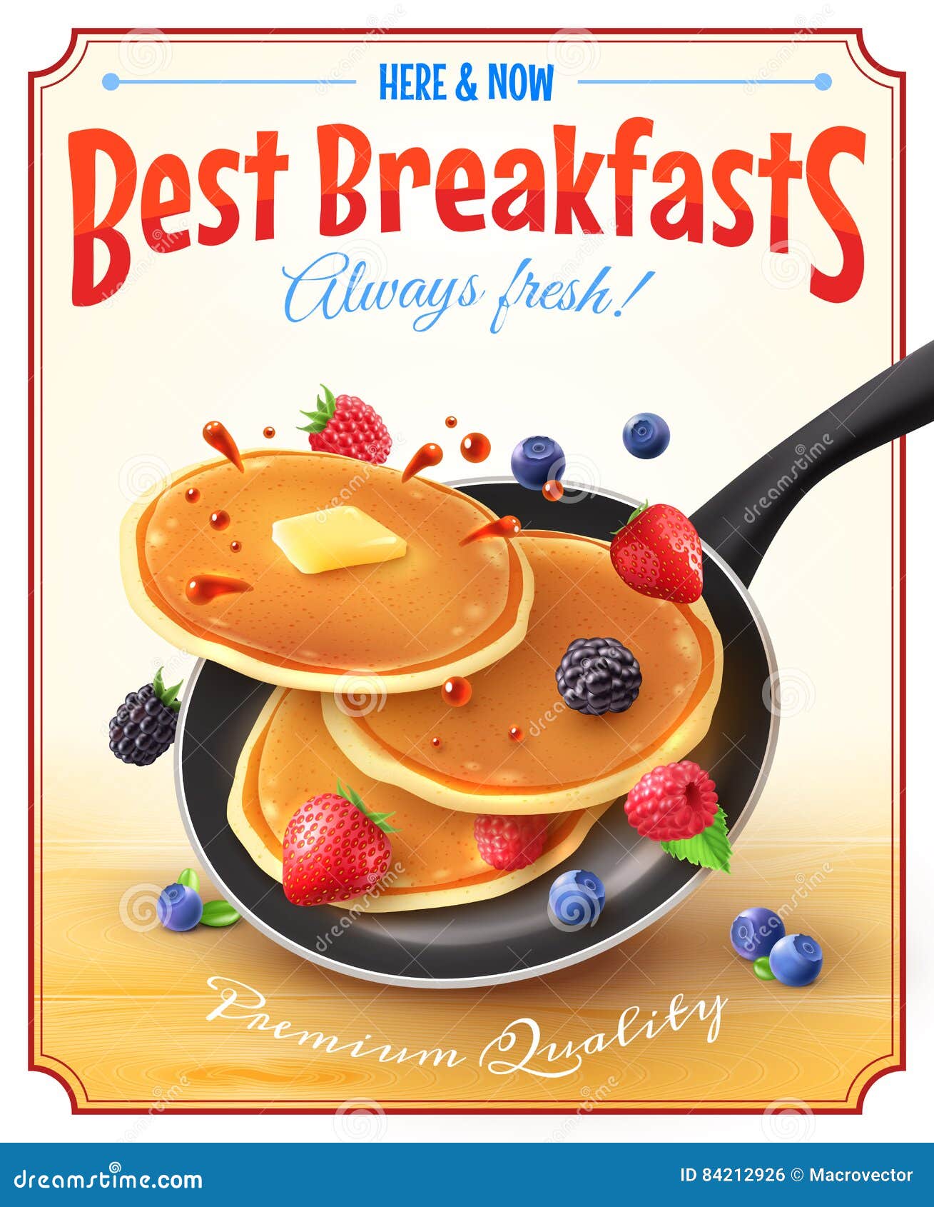 best breakfasts vintage advertisement poster