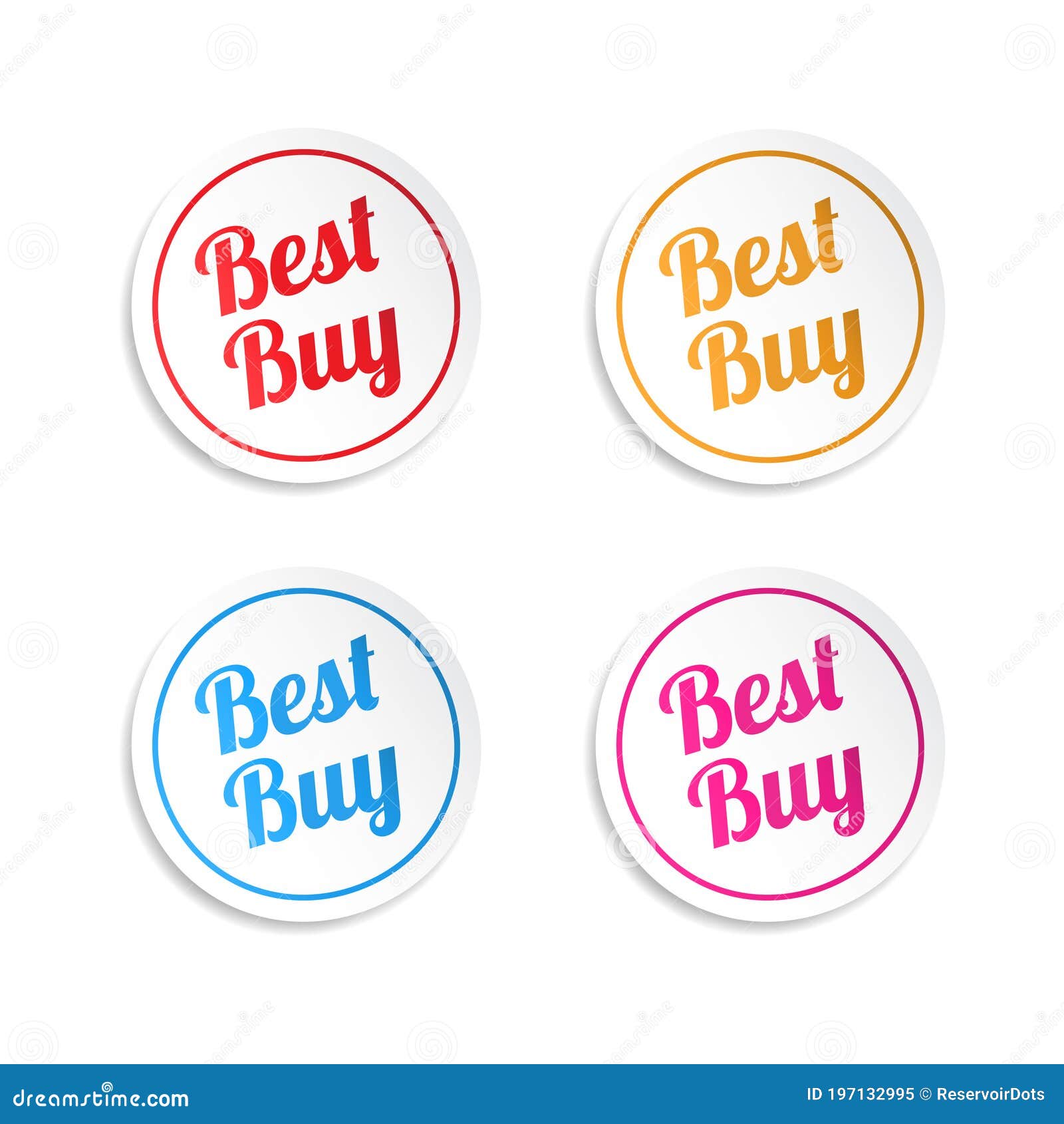 Best Buy Stickers stock vector. Illustration of label 197132995