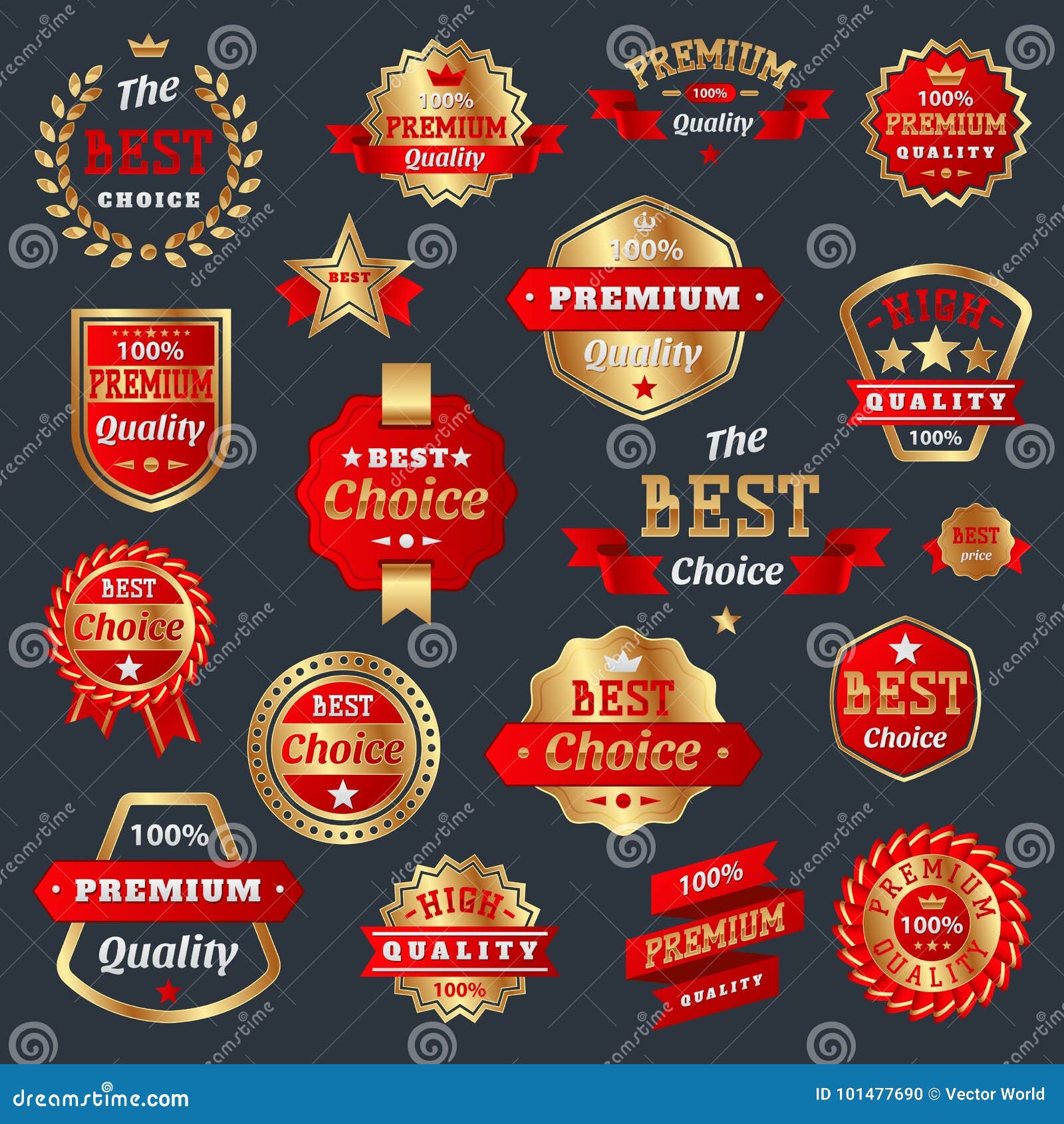 best choice and premium quality product badges guarantee sign label best  medal collection certificate warranty