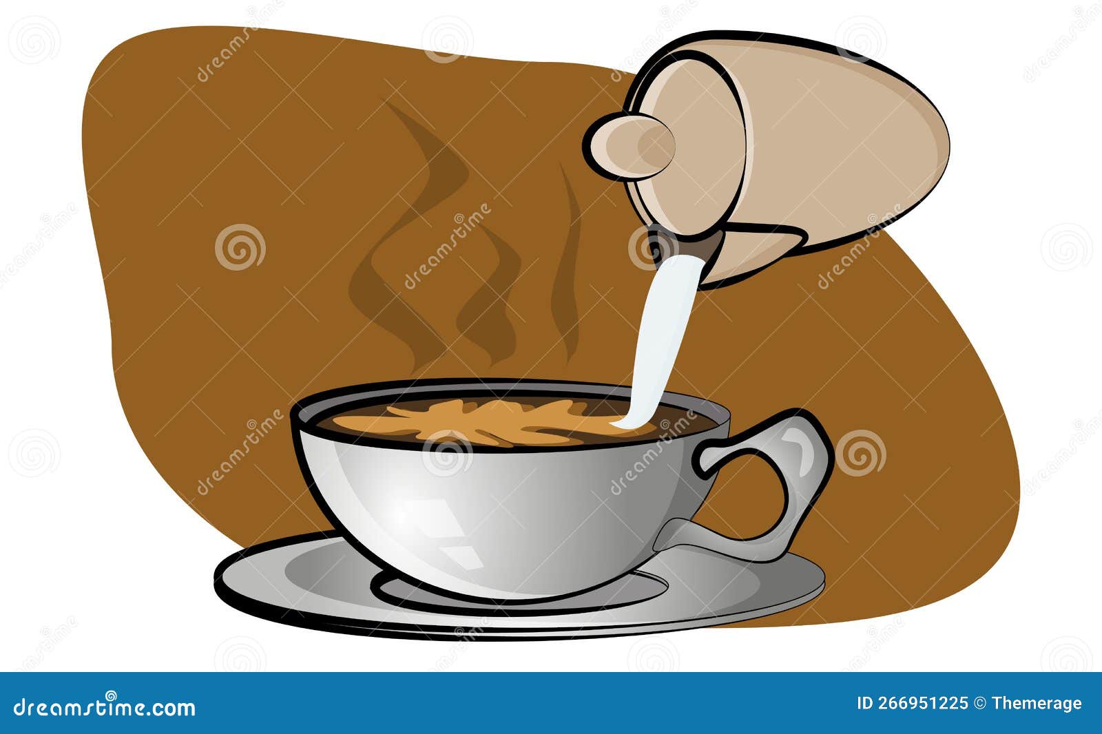 The Best Coffee with Milk and Cream for You Stock Vector Illustration of vector, shop 266951225