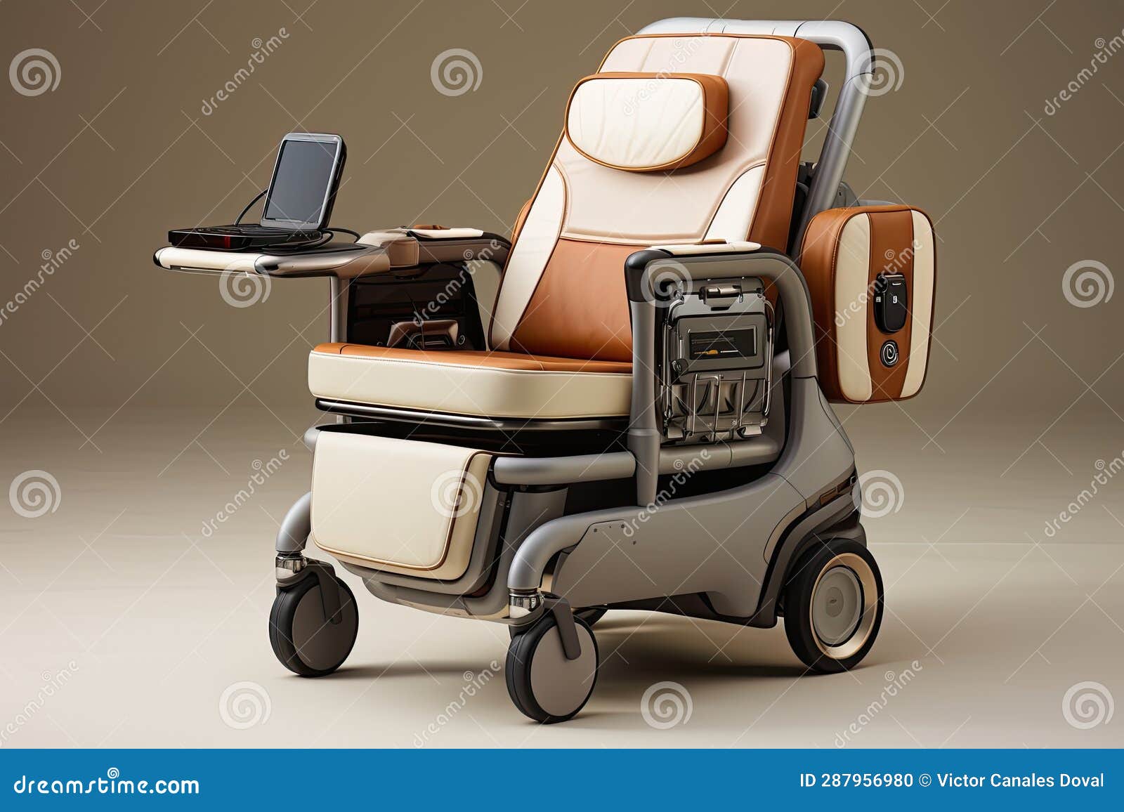 Best Comfort Wheelchair with Built in Computer Isolated Stock