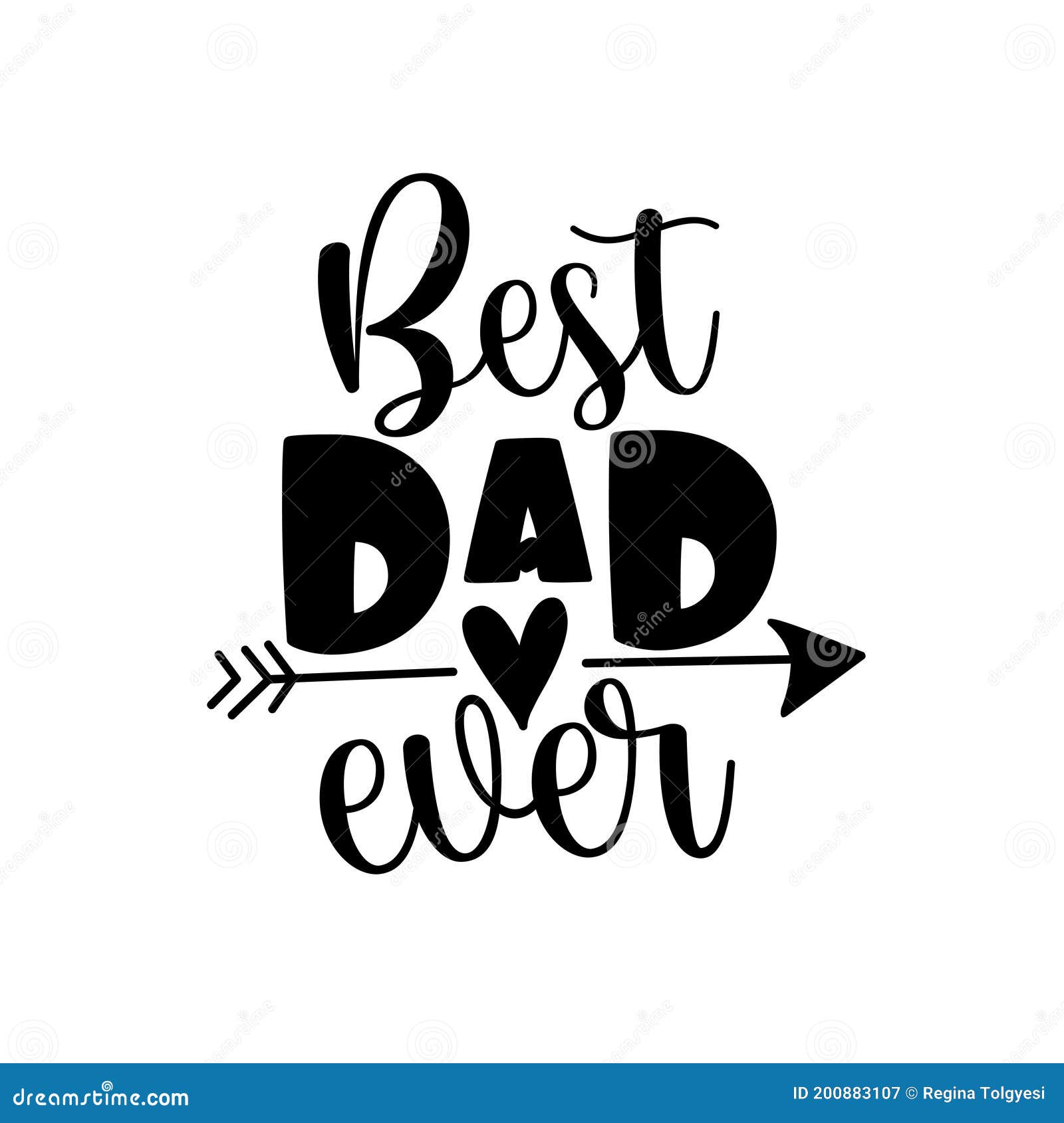 best dad ever- happy father`s day banner and giftcard.