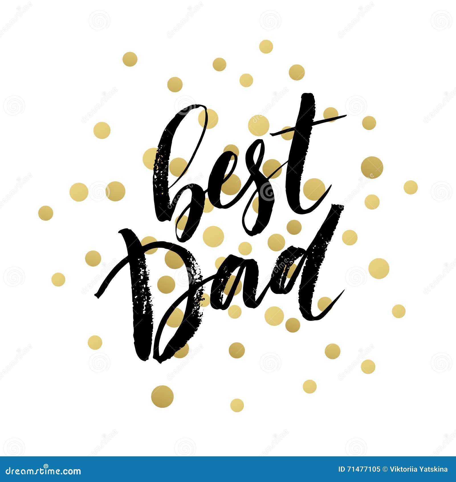 Download Best Dad Lettering. Fathers Day Greeting Card. Vector ...