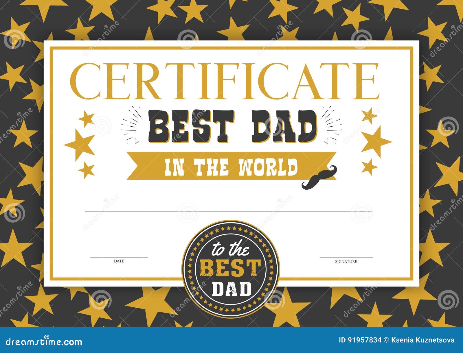 best dad in the world certificate